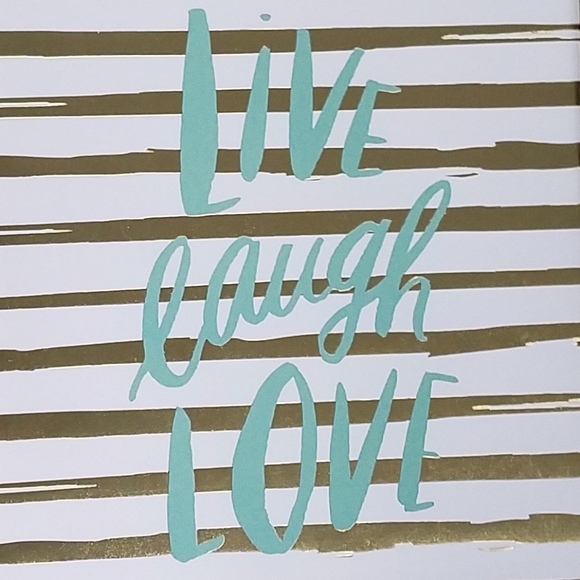 NWT gold framed Live Laugh Love wall art, 8"x10" - Picture 2 of 6